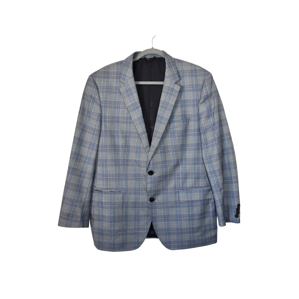 Hugo Boss Men's Blazer Size 44R Suit Jacket The James4 Regular Blue Plaid Modern